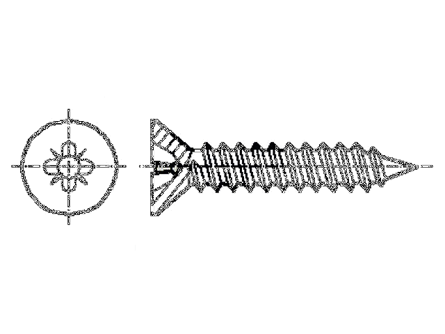 Schroef; voor hout; 4x35; Kop: verzonken; Pozidriv; PZ2; zink Schroef; voor hout; 4x35; Kop: verzonken; Pozidriv; PZ2; zink